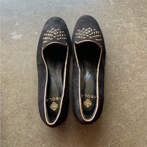 Black Beaded Isola Slip on Shoes